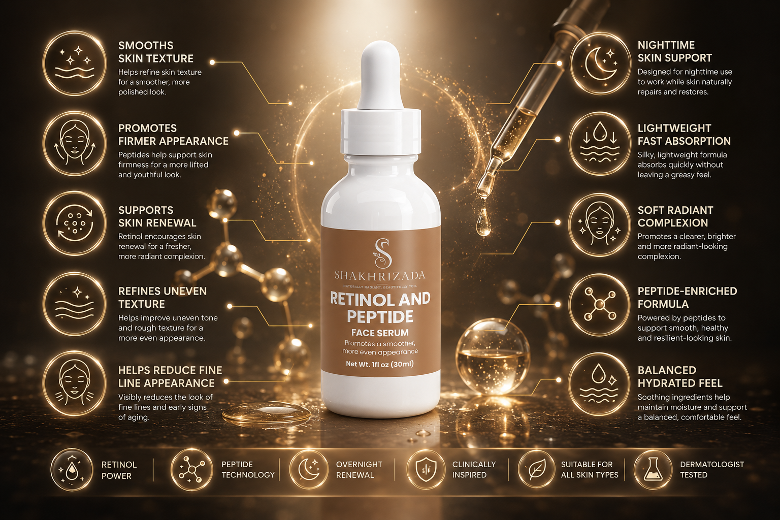 Retinol and Peptide Face Serum