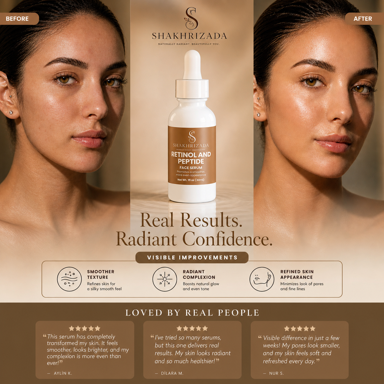 Retinol and Peptide Face Serum