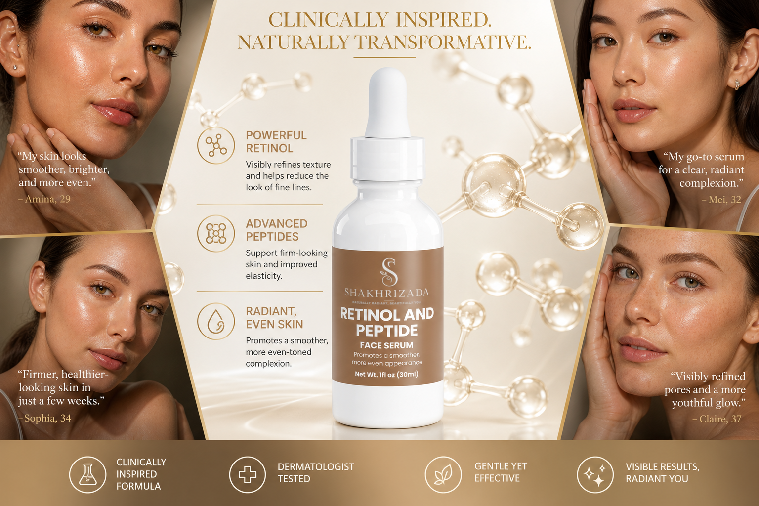 Retinol and Peptide Face Serum